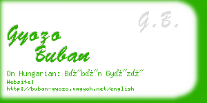 gyozo buban business card